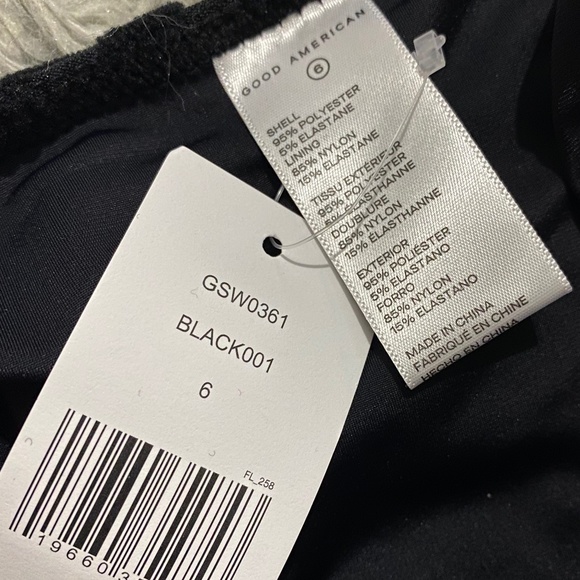 GOOD AMERICAN WOMEN’s HIGH RISE BLACK JACQUARD BETTER BIKINI BOTTOM Sz- XXXL/3XL - Picture 6 of 11